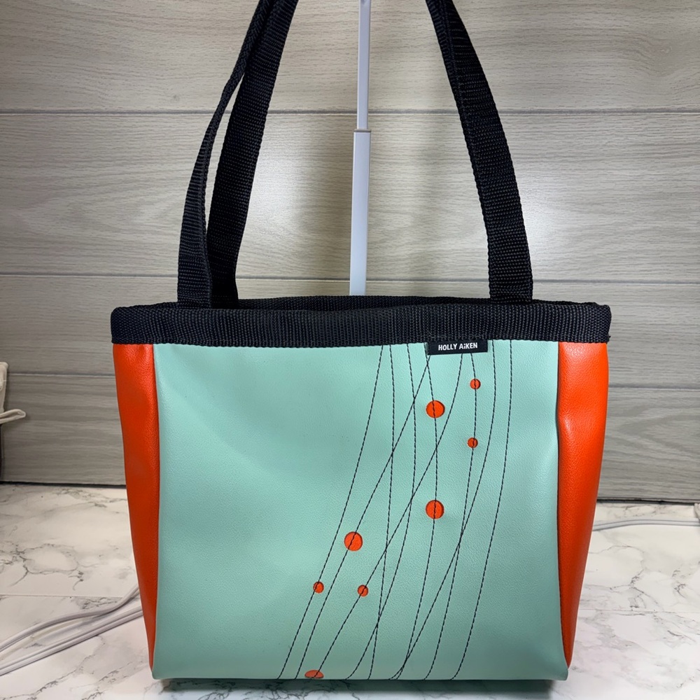 Holly Aiken Teal  & Orange Tote Bag